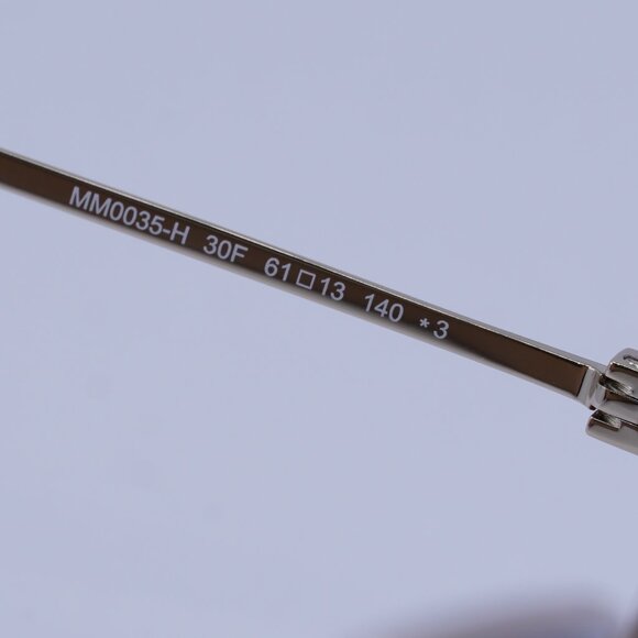 MaxMara MM0035-H 30F Sunglasses Gold Geometric Frame, Brown Lenses - Picture 9 of 12